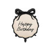 Picture of FOIL BALLOON HAPPY BIRTHDAY BLACK BOWS 22 INCH